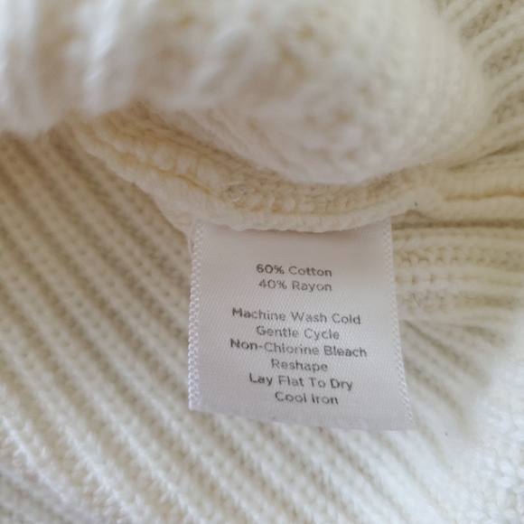 Talbots Womens Knit Cardigan Sweater Size M Button Front Cream Neutral Old Money - Picture 12 of 12